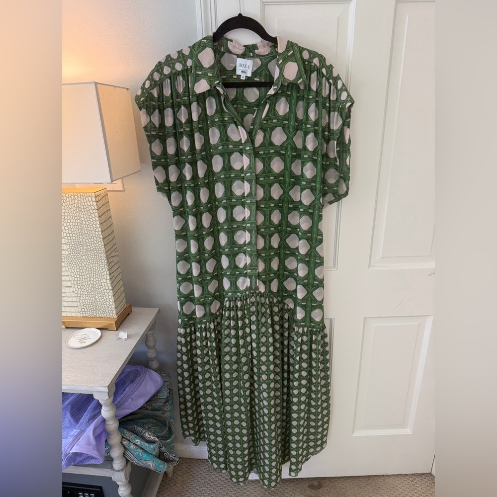 Misa Los Angeles Green Maxi Dress